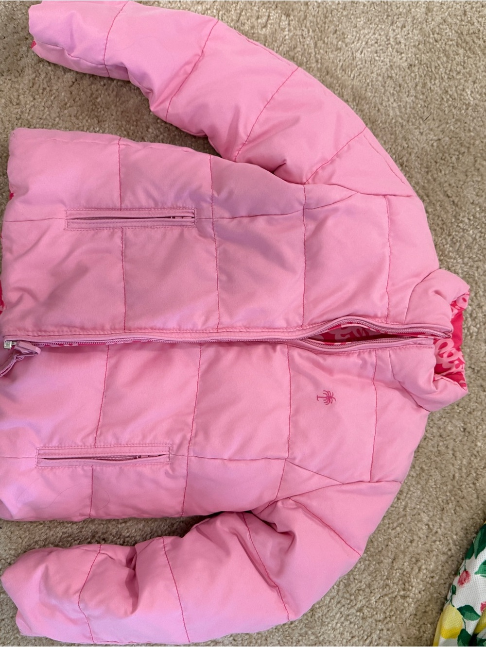 Lilly Pulitzer Pink Quilted Puffer Jacket